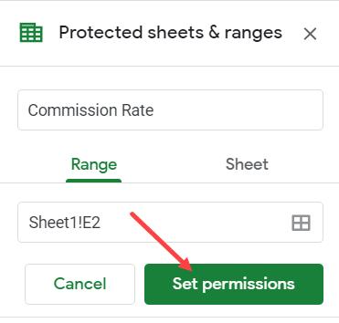 Cách khóa các ô trong Google Sheets 